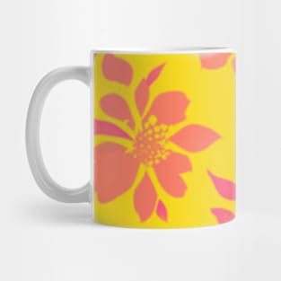 Trendy Yellow Floral Pattern | Vibrant Nature Design Mug